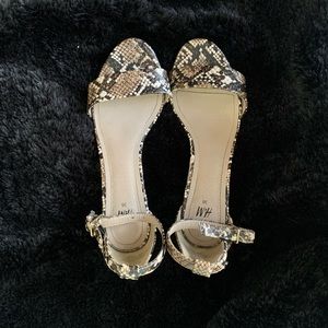 Snake print heels